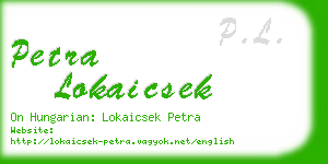 petra lokaicsek business card